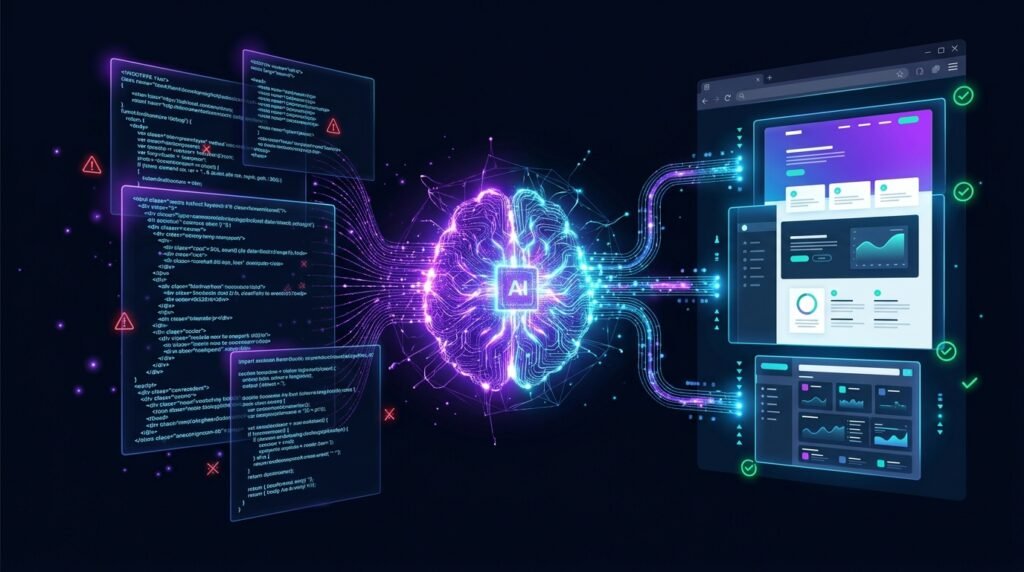 AI assisting with website code debugging