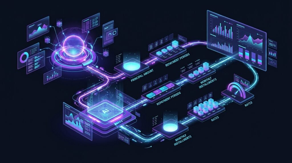 AI comparing personal finance and loan scenarios