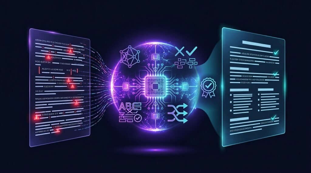AI writing editing and rewriting process