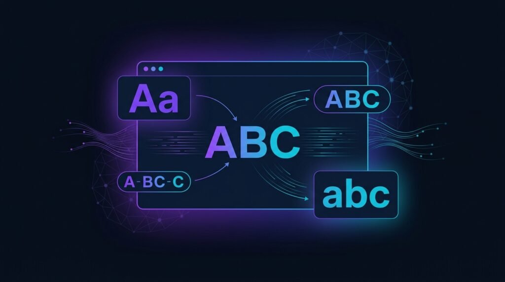 Free Case Converter for changing uppercase and lowercase text