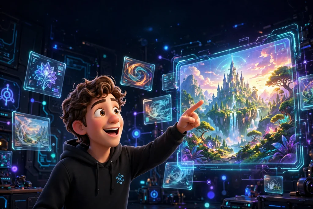 How to use EaseMate AI for beginners - 3D Pixar-style character creating AI art holograms