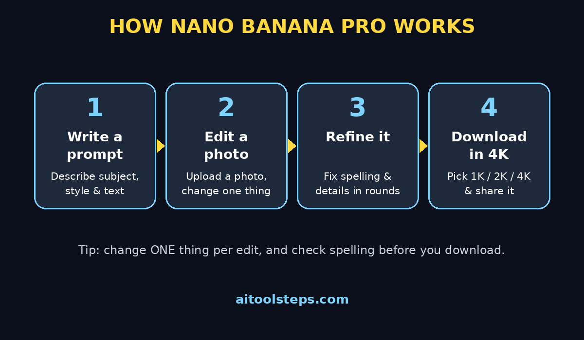How to use Google Nano Banana Pro: prompt, edit, refine, download in 4K