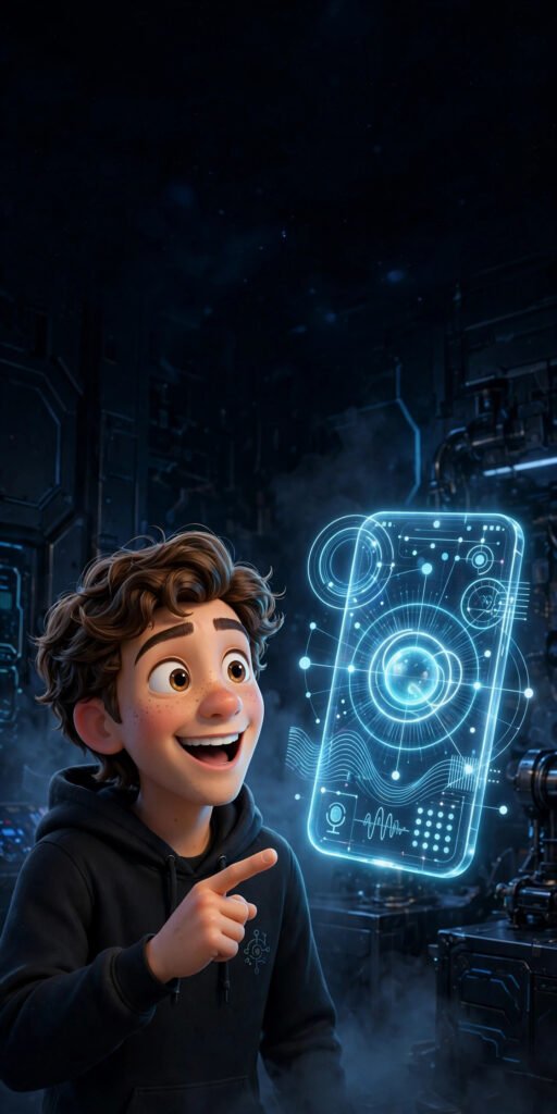 How to use Hark Pro - 3D Pixar-style illustration of a young man using the Hark Pro AI assistant