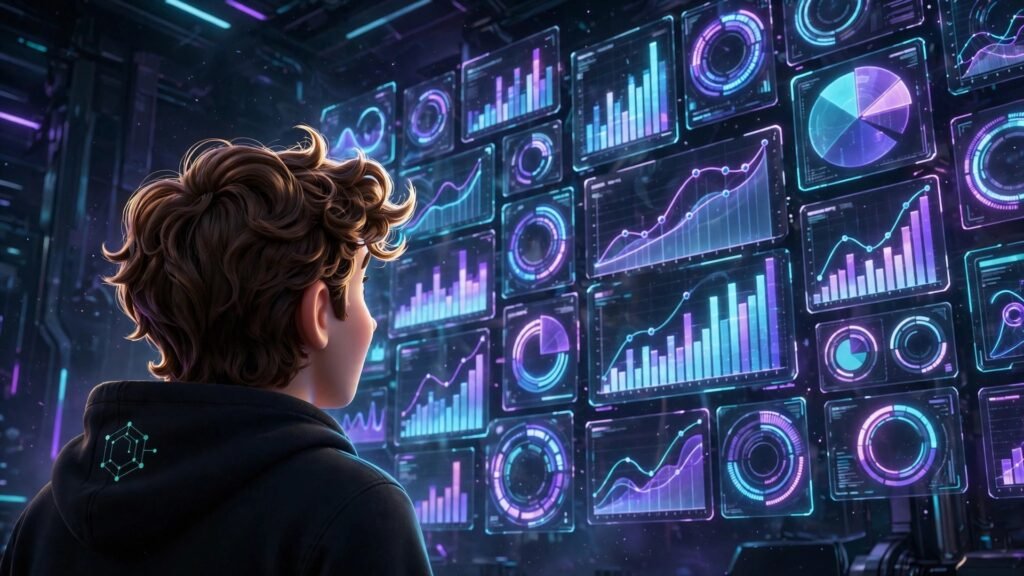 How to use Manifold MCP for beginners - over-the-shoulder character viewing holographic marketing dashboards