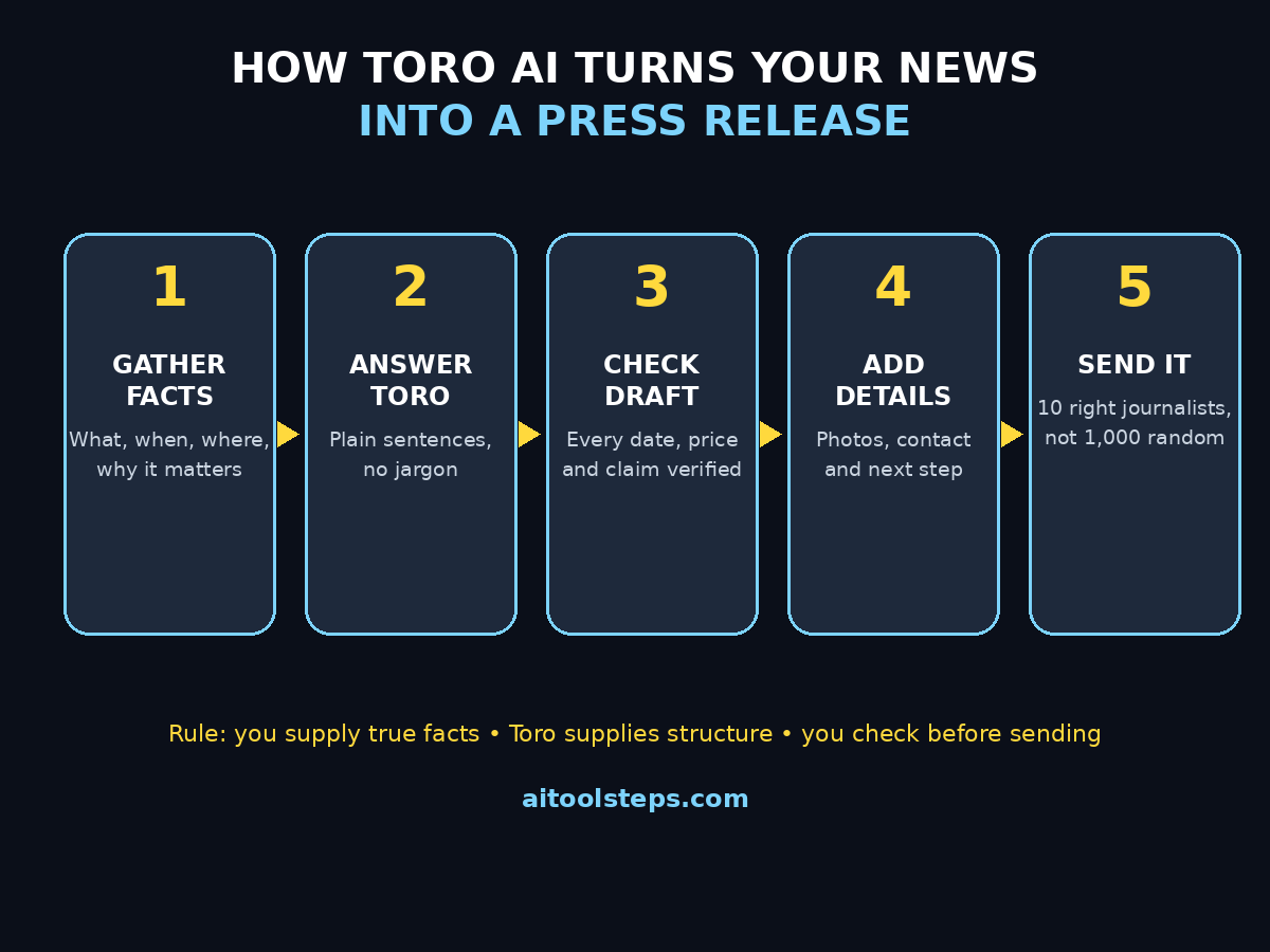 Toro AI press release workflow diagram