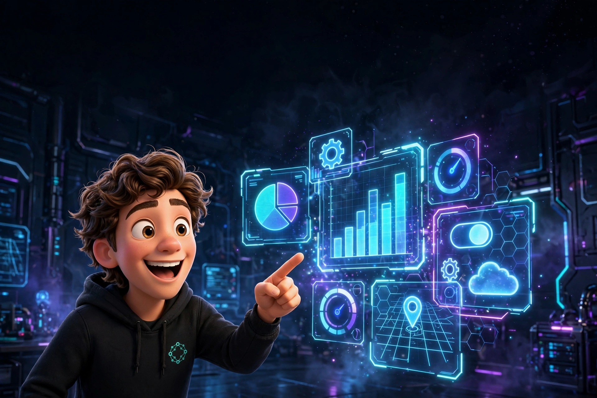 3D Pixar-style character using Google Stitch AI UI design tool